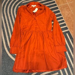 Francesca's Rust Long Sleeve Dress